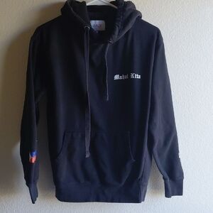 Black Hoodie with Embroidered Details